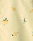 Girls Lemon Print  Rain Jacket- Yellow, image 3 of 3 slides
