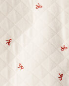 Baby Quilted Bow Print Sleep & Play Made with Organic Cotton, image 4 of 5 slides