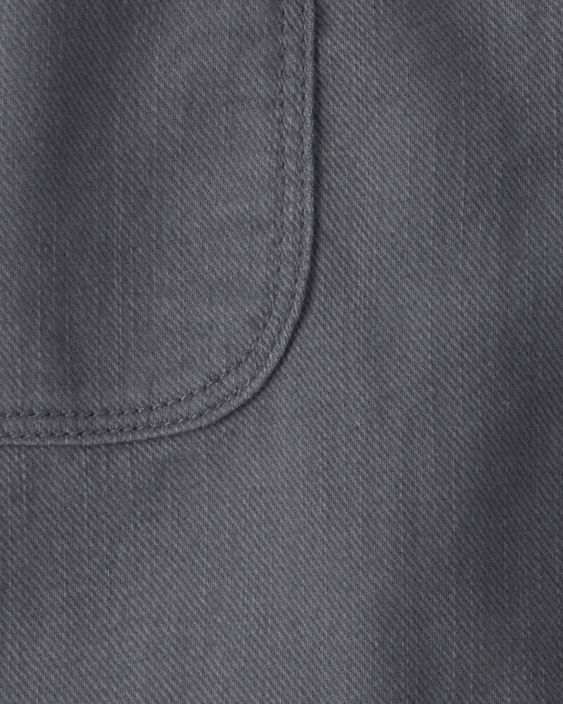Boys Twill Shorts - Grey, image 3 of 4 slides