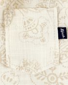 Baby Boy Tropical Paisley Cotton Short-Sleeve Top - Cream, image 2 of 3 slides
