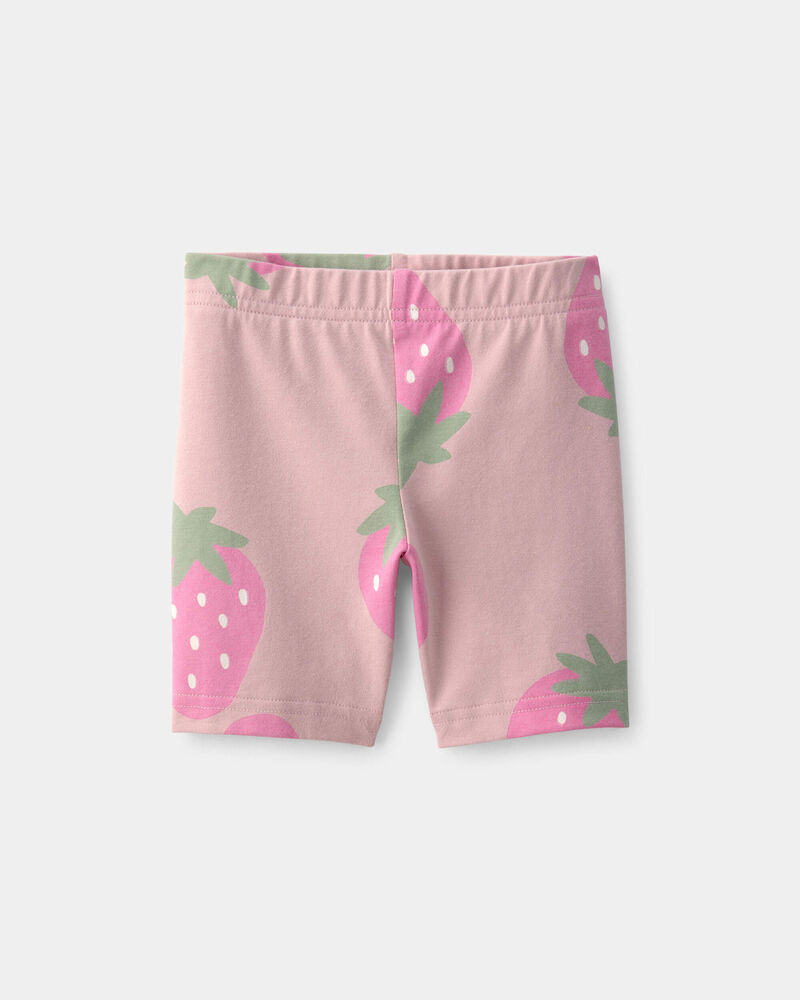 Tout-petit fille - Short de cycliste, fraises - Rose, image 1 sur 3 diapositives