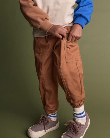 Toddler Front-Seam Joggers - Brown, 