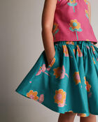 Toddler Girl Avenue Twirl&trade; Mini Skirt in Floral Print - Teal, image 4 of 5 slides
