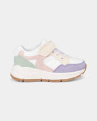 Toddler Girl Colour Block Sneakers - White, image 2 of 6 slides
