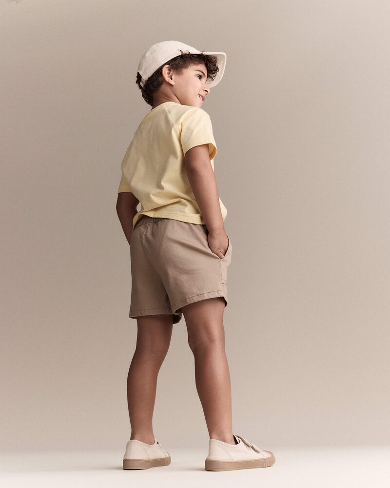 Toddler Boy Standard Short with Pockets - Khaki, image 5 of 7 slides