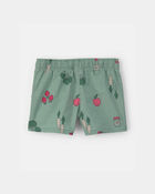 B&eacute;b&eacute; gar&ccedil;on - Short &agrave; motif de fruits et l&eacute;gumes - Vert, image 2 sur 3 diapositives