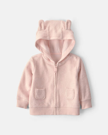 Baby Girl 3-Piece Bunny Terry Short-Sleeve Layering Set - Pink, 
