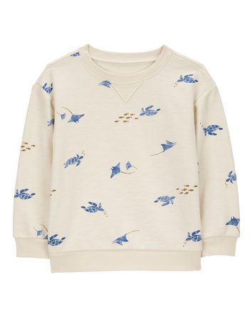 Toddler Turtle Print Knit Pullover, 