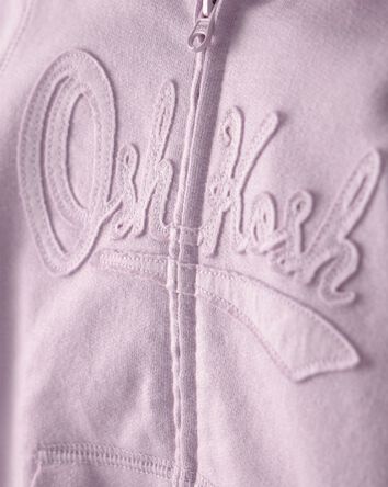 Toddler Girl OshKosh Logo Hooded Zip-Up Jacket - Purple, 