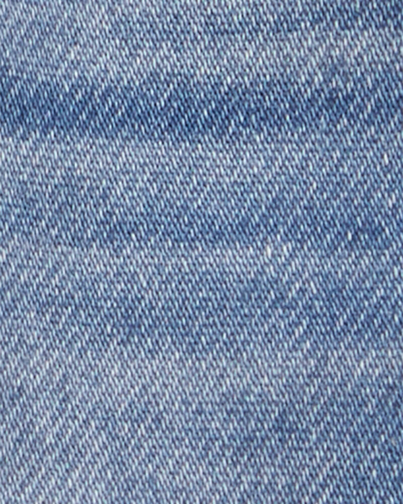 Baby Pull-On Denim Short - Blue Wash, image 3 of 5 slides