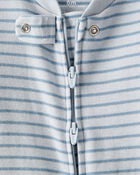 Baby Boy Walrus 100% Cotton Long-Sleeve Snug Fit Sleeper- Blue, image 2 of 5 slides