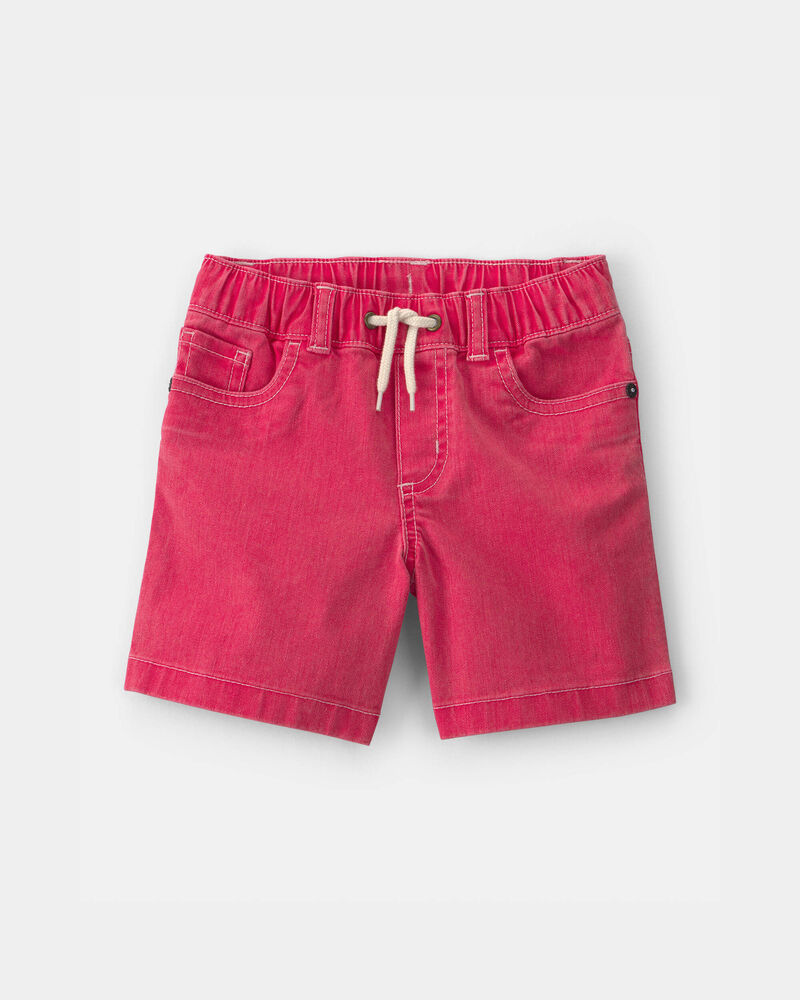Tout-petit gar&ccedil;on - Short en serg&eacute; extensible - Rouge, image 1 sur 3 diapositives