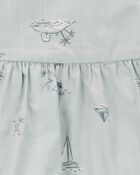 Baby 2-Piece Flutter Tank & Pull-On Short Set - Blue/White, image 3 of 4 slides