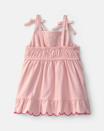 Baby Girl Cherry Sleeveless Dress - Pink, 