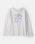 Girls Growing & Glowing Long-Sleeve Graphic Tee - Grey, image 1 of 4 slides