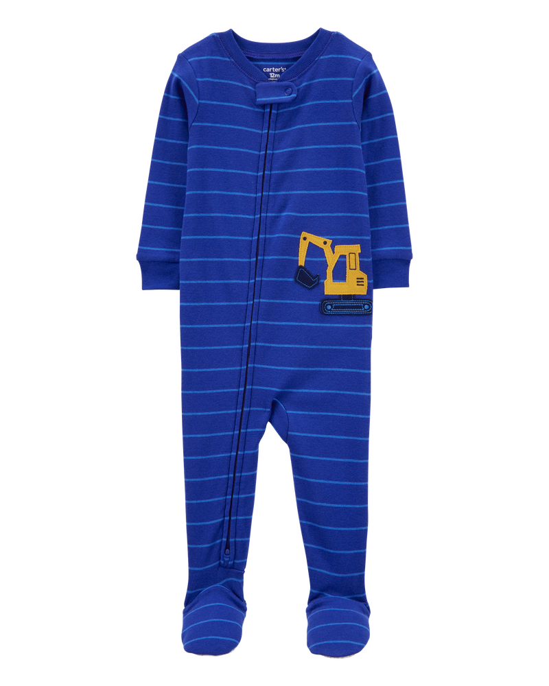 Baby 1-Piece Construction 100% Snug Fit Cotton Footie Pyjamas, image 1 of 4 slides