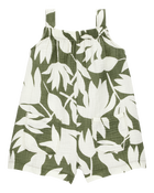 Toddler Tropical Floral Sleeveless Romper - Floral, image 1 of 3 slides