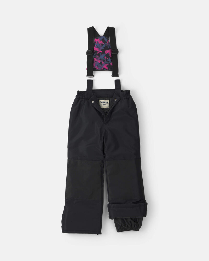 Girls 2 Piece  Floral Puffer Snowsuit- Black, image 3 of 13 slides