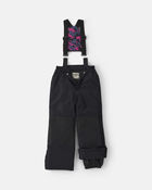 Girls 2 Piece  Floral Puffer Snowsuit- Black, image 3 of 13 slides