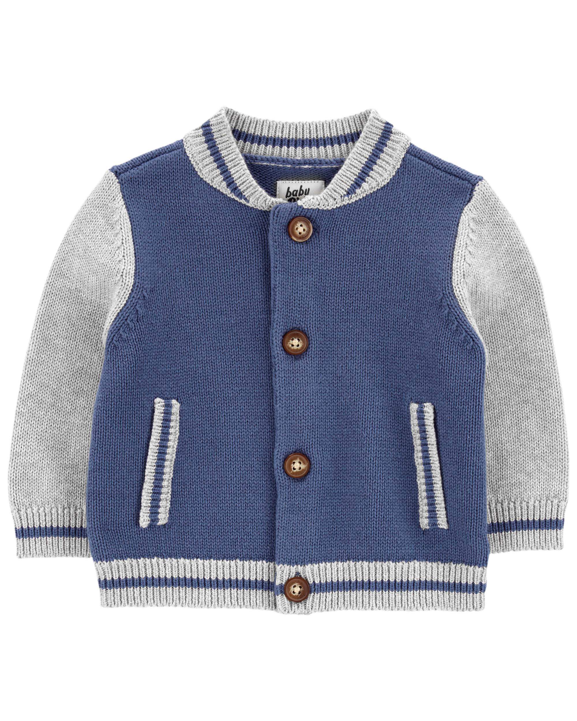 Baby Sweater Knit Varsity Jacket