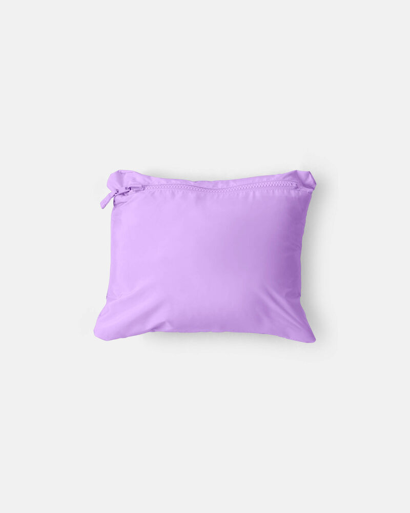 Girls Midweight Packable Puffer - Purple, image 3 of 4 slides
