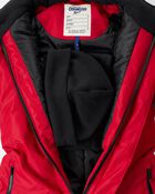 Kid 1-Piece Taslan Snowsuit - Red, image 5 of 5 slides