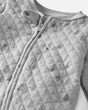 B&eacute;b&eacute; - Pyjamas en coton biologique matelass&eacute; avec imprim&eacute; d'arbre de No&euml;l, 