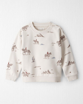 Tout-petit - Sweatshirt en molleton fran&ccedil;ais fabriqu&eacute; en coton biologique avec imprim&eacute; Western Rodeo, 