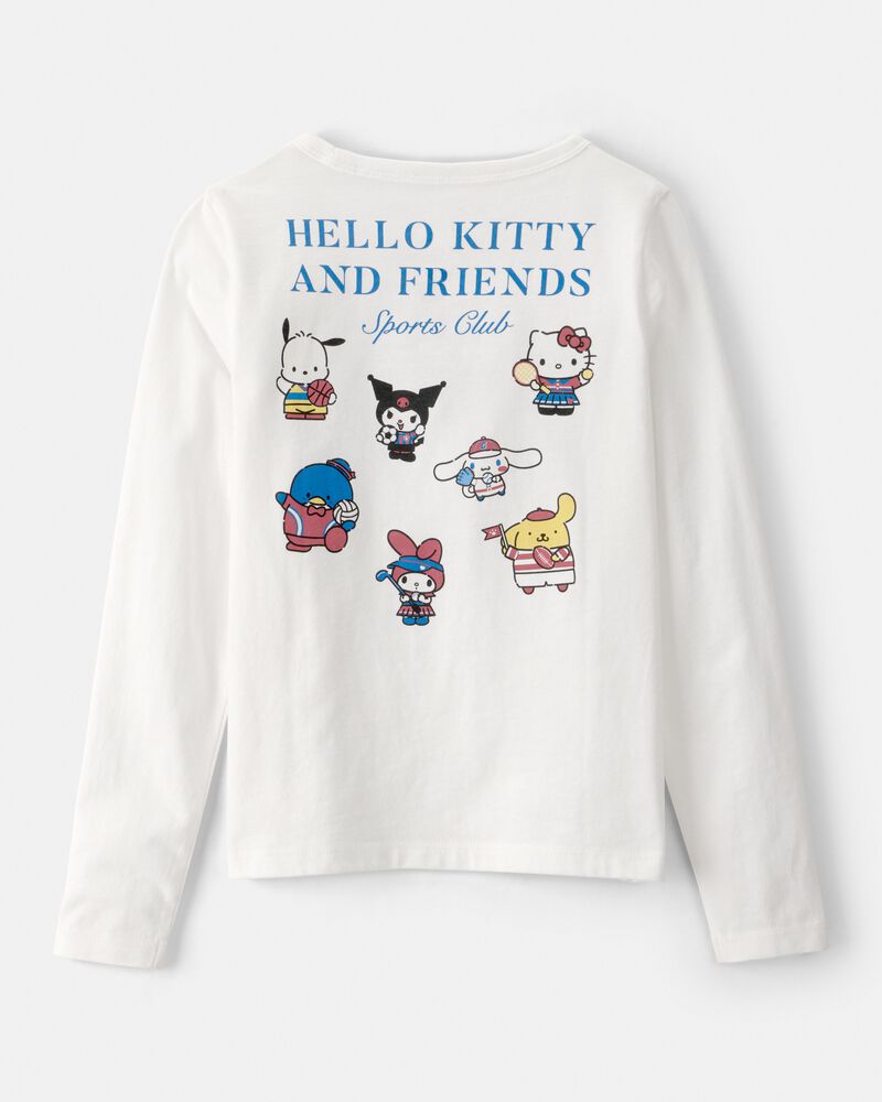 Girls Hello Kitty&reg; Long-Sleeve Top - White, image 2 of 5 slides