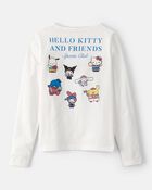 Girls Hello Kitty&reg; Long-Sleeve Top - White, image 2 of 5 slides