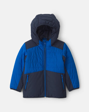 Baby Boy  Quilted Mid Weight Jacket- Royal Blue, 