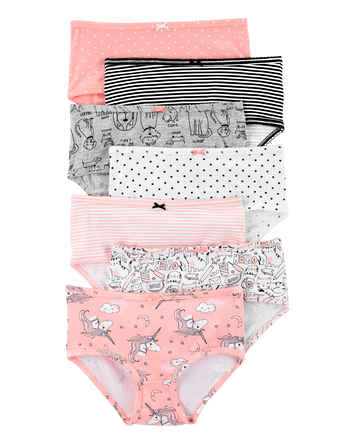 Girls 7-Pack Unicorn Stretch Cotton Undies, 