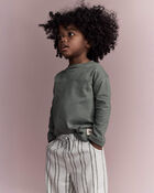 Tout-petit gar&ccedil;on - T-shirt &agrave; manches longues &agrave; imprim&eacute; &laquo;Chillin&rsquo;&raquo; - Olive, image 3 sur 7 diapositives