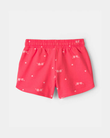 Girls Sunglasses French Terry Shorts - Coral, 