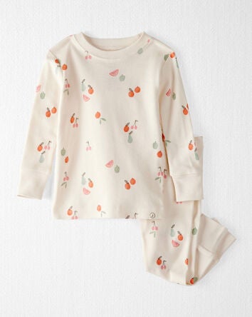 Baby Fruit Print Organic Cotton 2-Piece Pyjamas, 