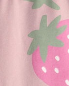 B&eacute;b&eacute; fille - Short de cycliste, fraises - Rose, image 3 sur 3 diapositives