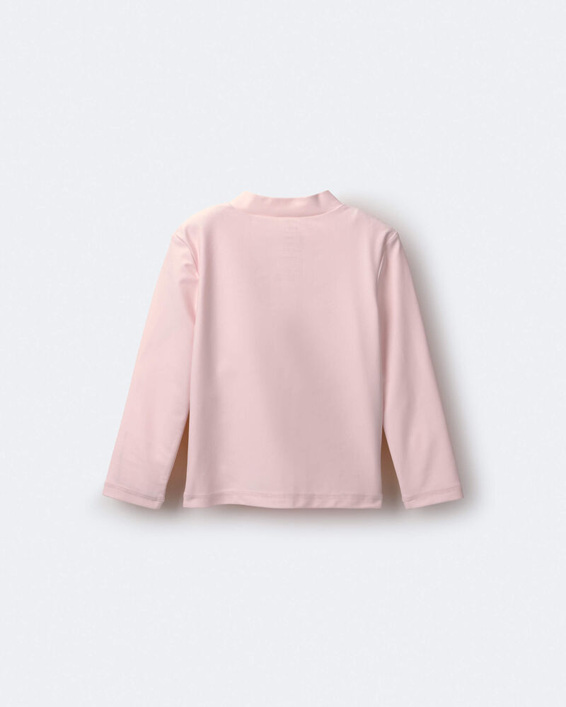 Toddler Full-Zip Long-Sleeve Rashguard - Blush, image 6 of 7 slides