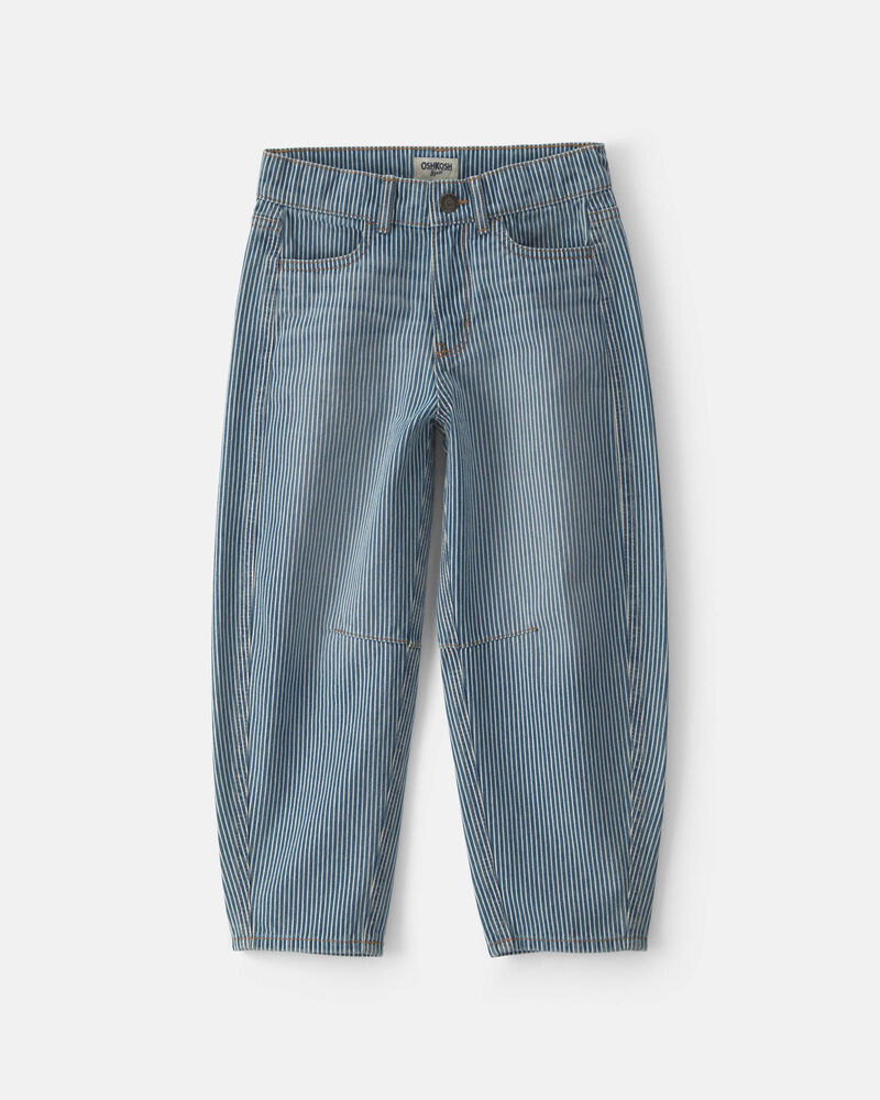 Girls Hickory Denim Barrel Jeans - Light Wash, image 1 of 8 slides