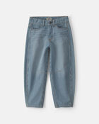Girls Hickory Denim Barrel Jeans - Light Wash, image 1 of 8 slides