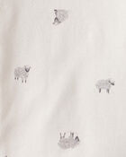 Baby Boy 4-Pack Sheep Print Long-Sleeve Multipack Bodysuits - White, image 4 of 6 slides