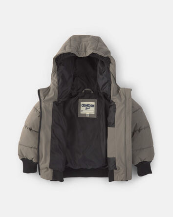 Toddler Boy Bubble Urban Jacket- Grey, 