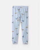 Tout-petit gar&ccedil;on - Ensemble 2 pi&egrave;ces pyjama PurelySoft &agrave; fermeture &agrave; glissi&egrave;re 2 sens, avion - Bleu, image 3 sur 5 diapositives