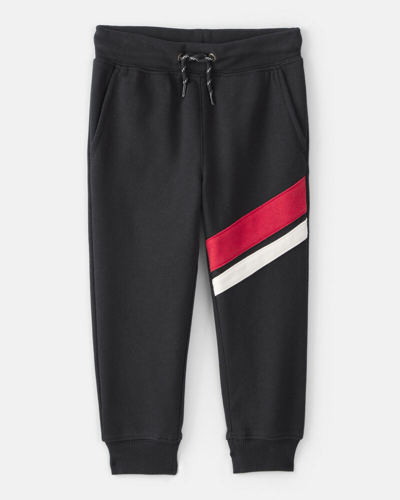 Toddler Boy Fleece Joggers - Black, image 1 of 4 slides