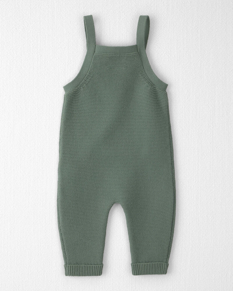 Baby Organic Cotton Sweater Knit Overalls, image 3 of 6 slides