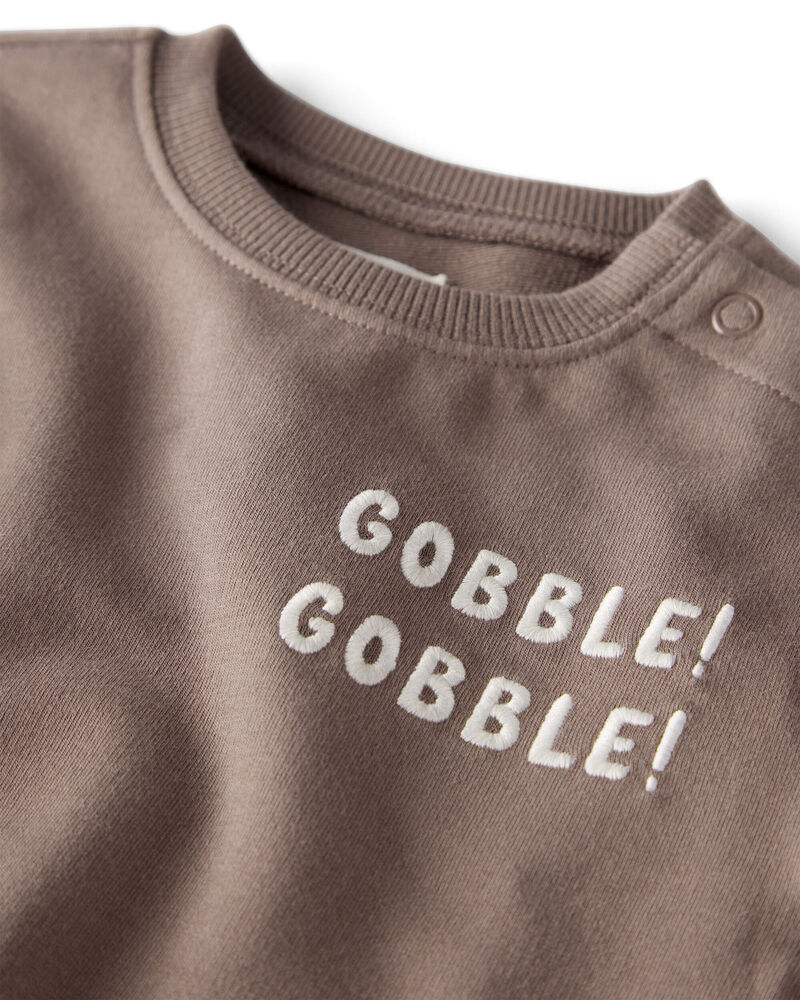 Baby Organic Cotton Gobble Gobble Bubble Bodysuit, image 2 of 5 slides