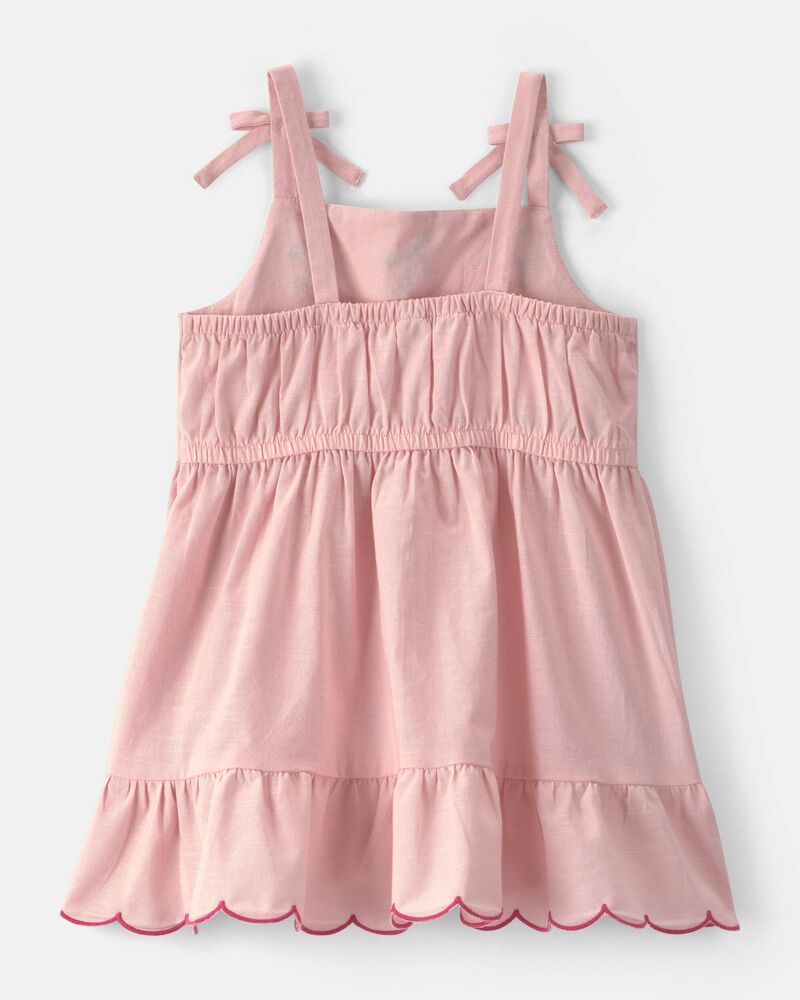 Tout-petit fille - Robe sans manches &agrave; motif de cerises - Rose, image 2 sur 3 diapositives