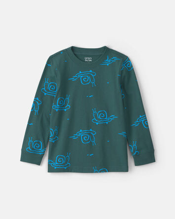 Toddler Boy Snail Long-Sleeve T-Shirt - Green, 
