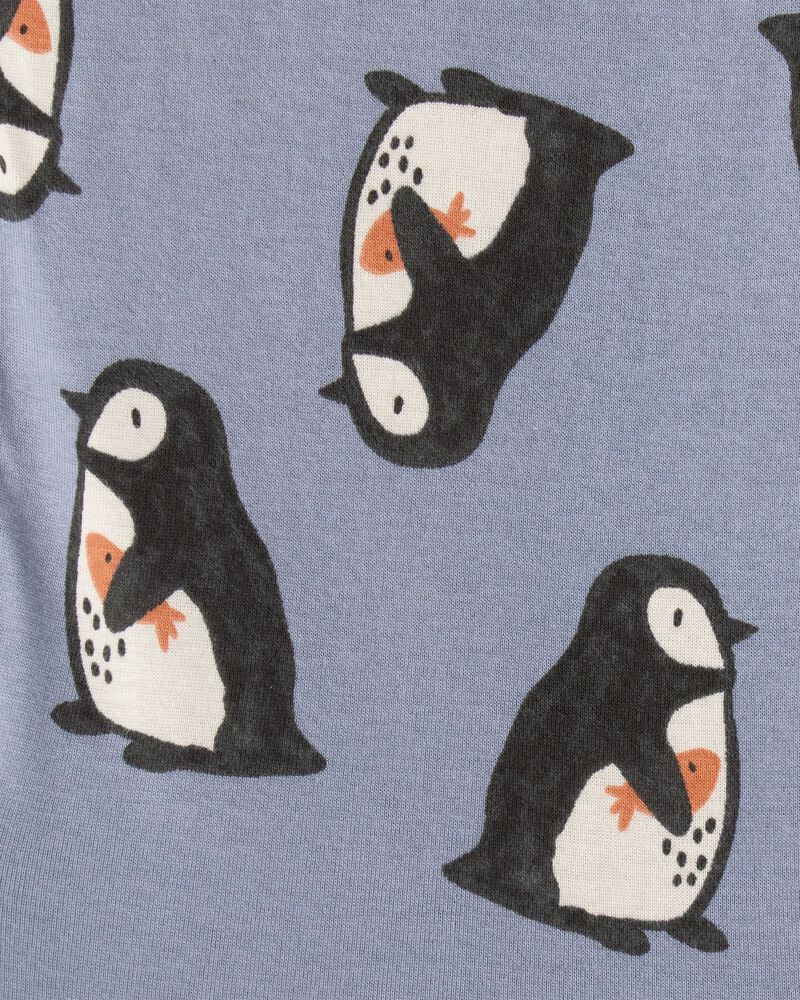 Toddler Penguin & Polar Bear 100% Cotton Snug Fit 4-Piece Pyjamas - Grey, image 3 of 4 slides