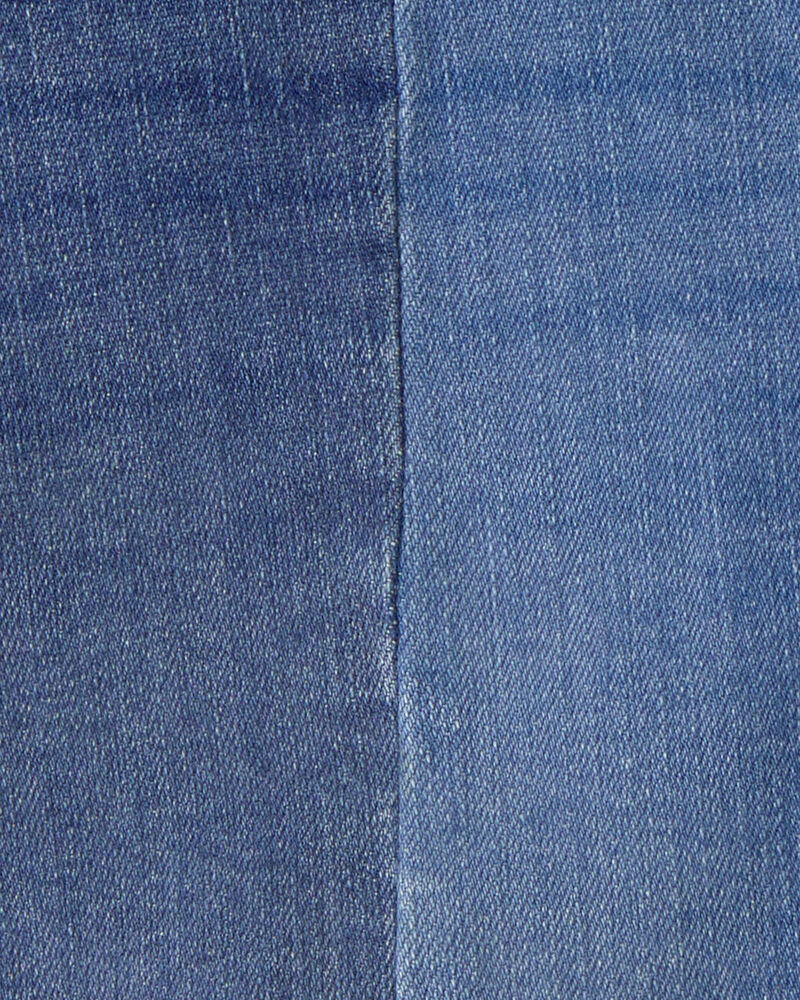 Filles - Short en denim aux couleurs contrast&eacute;es - D&eacute;lav&eacute; fonc&eacute;, image 3 sur 3 diapositives