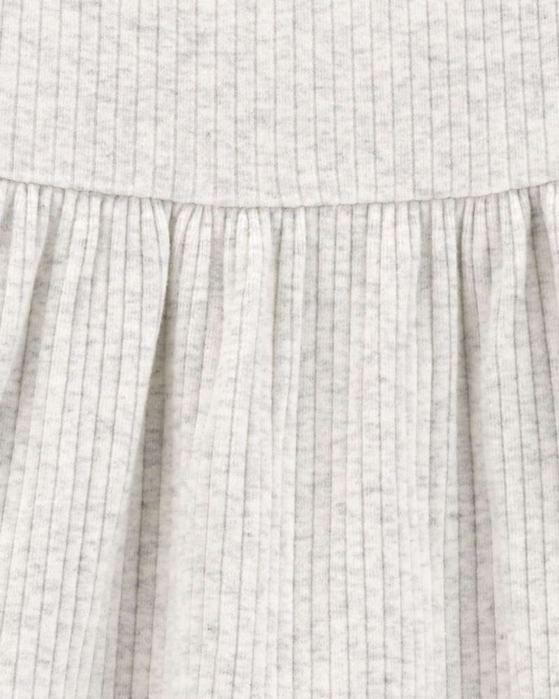 Toddler Tiered Long-Sleeve Ribbed Top, image 2 of 3 slides